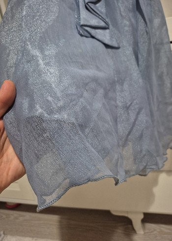 Kız Çocuk Gri Keten Kolsuz Elbise - Görsel 4