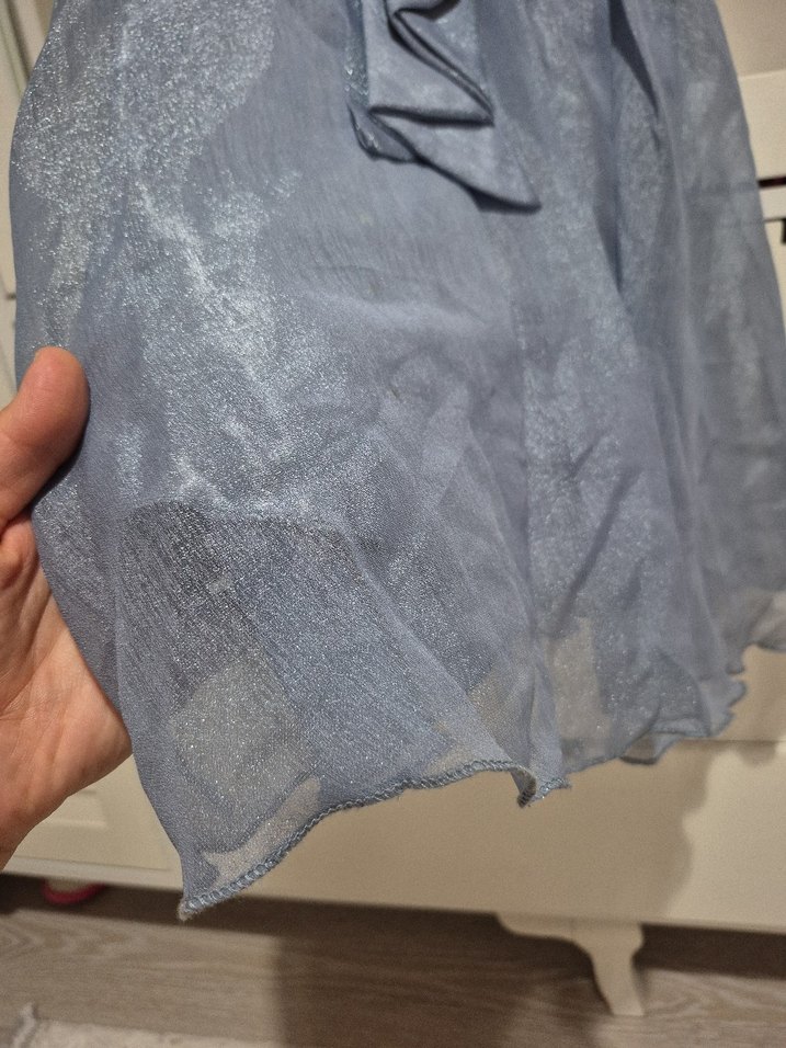 Kız Çocuk Gri Keten Kolsuz Elbise - Görsel 4