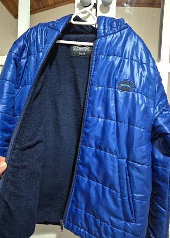 Parlak Mavi Erkek Çocuk Fermuarlı Mont - Görsel 3