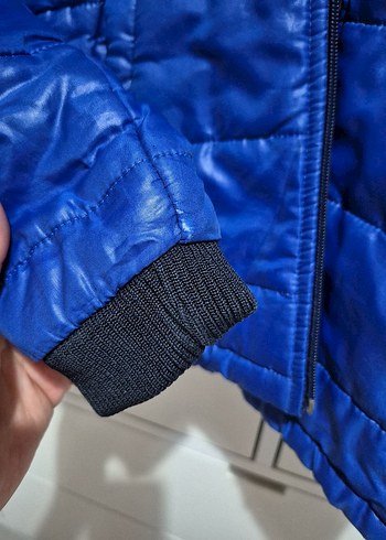 Parlak Mavi Erkek Çocuk Fermuarlı Mont - Görsel 4