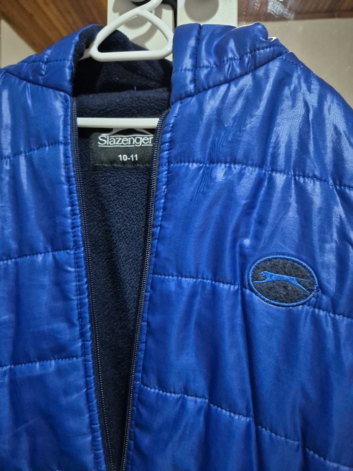 Parlak Mavi Erkek Çocuk Fermuarlı Mont - Görsel 2