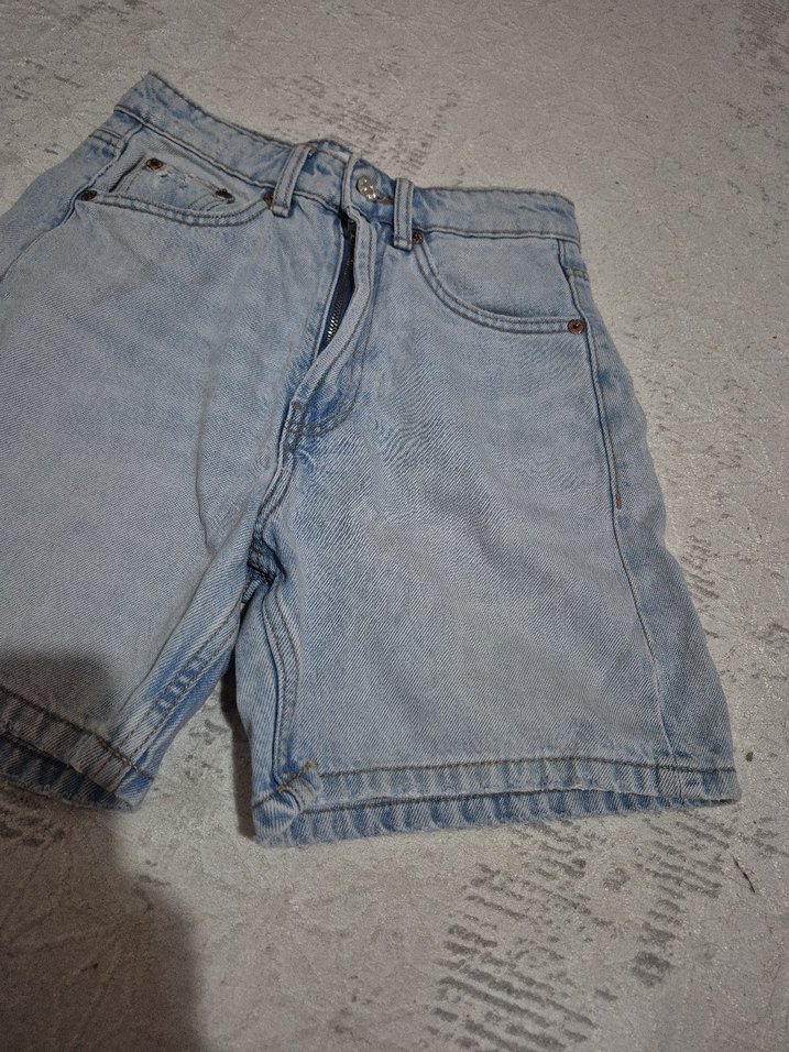 Kadın Açık Mavi Salaş Mini Denim Şort - Görsel 2