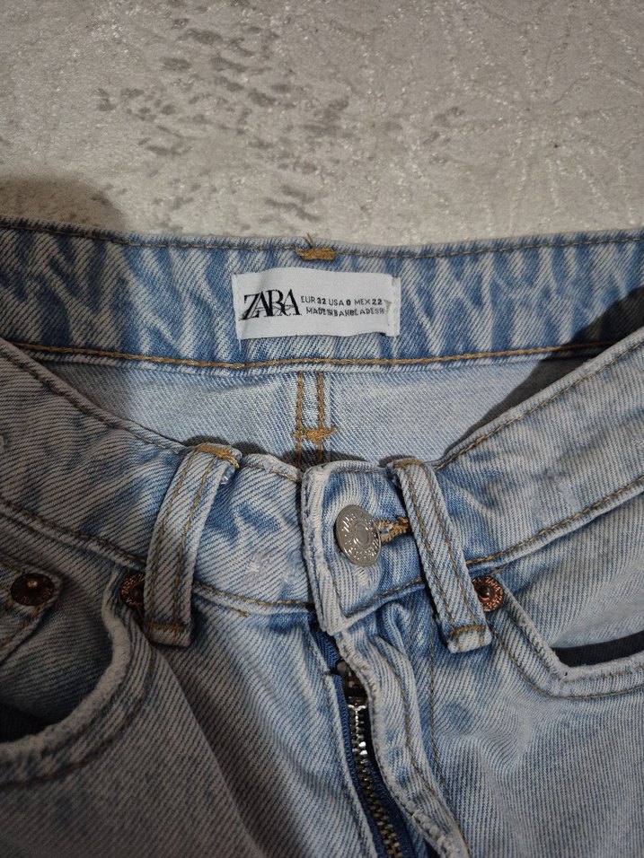 Kadın Açık Mavi Salaş Mini Denim Şort - Görsel 3