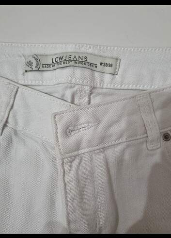 28 Beden LCW Jeans beyaz yırtık kot pantolon