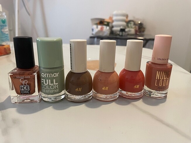 6 adet Oje seti flormar golden rose h&m