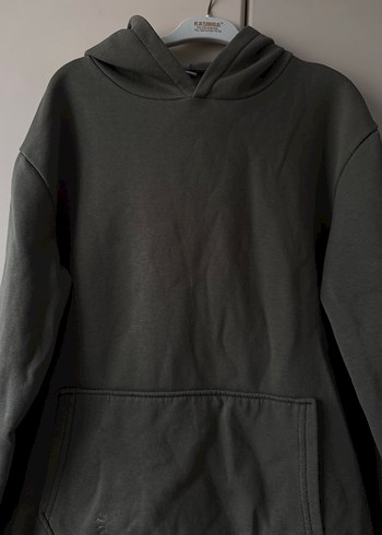 Gri Kapüşonlu Kadın Sweatshirt