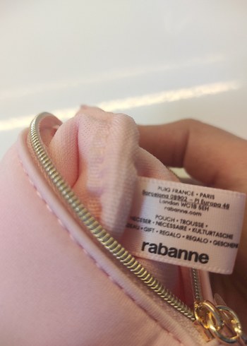 Beden pembe Renk Rabanne Pembe Kadın Makyaj Çantası