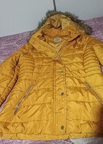 hardal Kürklü Kadın Kışlık Mont