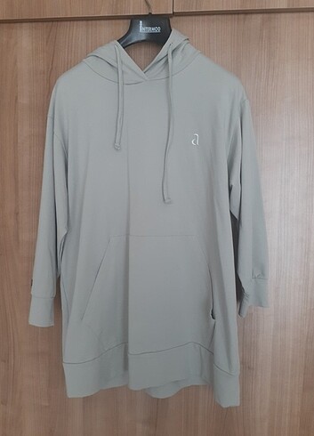 Aybikestil kapişonlu sweatshirt çağla yeşili