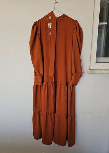 Diger Bohem Uzun Nakışlı Elbise