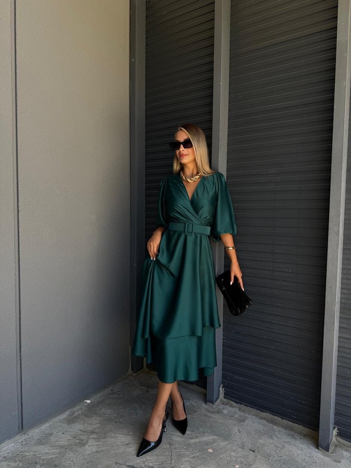 Uzun Kadın Elbise ETİKETLİ - Görsel 3