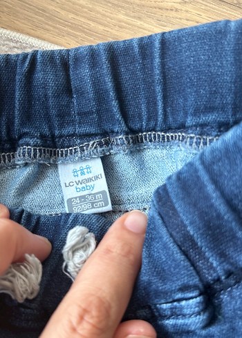24-36 Ay Beden Erkek Çocuk Mavi Rahat Kesim Kot Pantolon