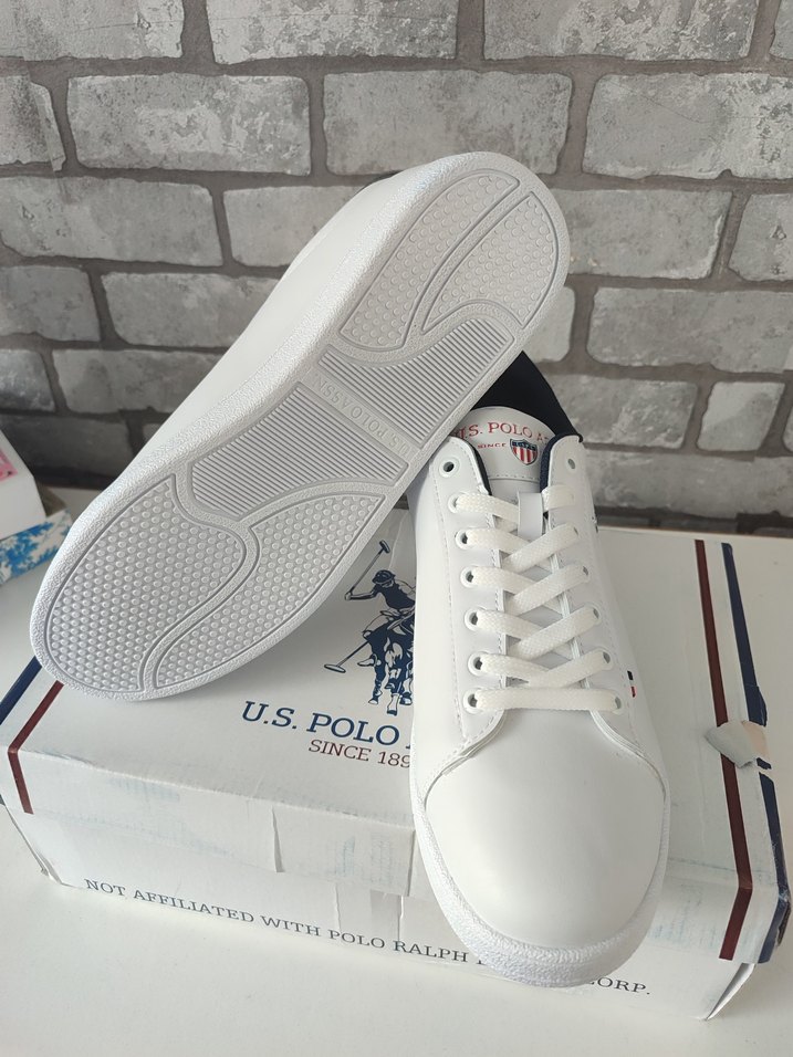 U.S. Polo Beyaz Bağcıklı Stiletto Topuklu Spor Ayakkabı - Görsel 4