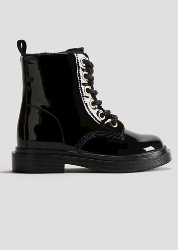 Parlak Siyah Kız Botu H&M marka 27 numara