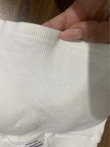 BEYAZ FİTİL CROP STRAPLEZ - Görsel 3