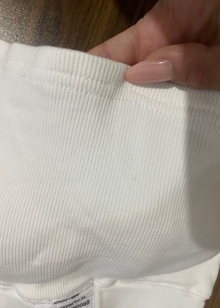 BEYAZ FİTİL CROP STRAPLEZ - Görsel 3