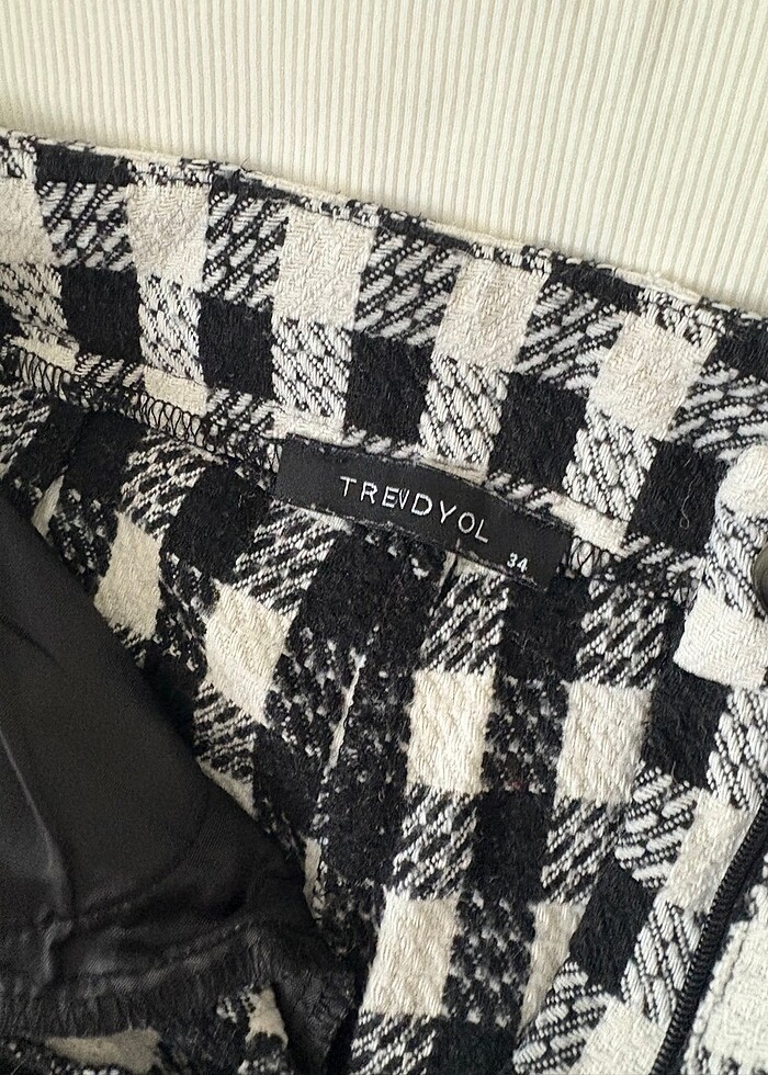 milla kareli pantolon - Görsel 3