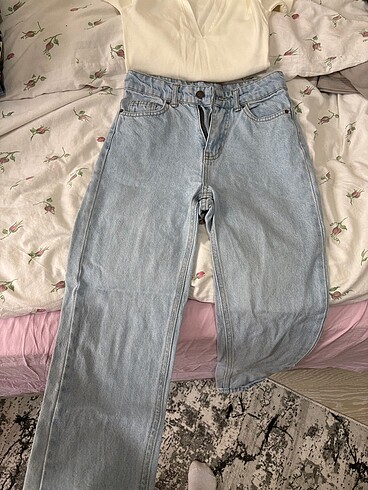 buz mavisi boyfriend pantolon