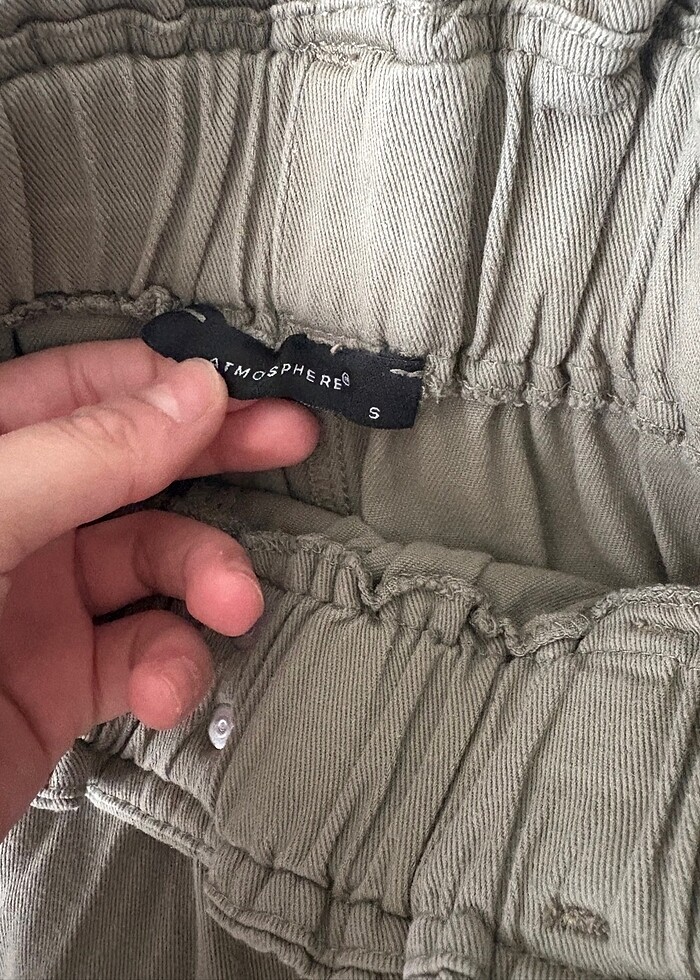 beli kemerli haki kumaş - Görsel 4