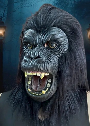 Gerçekçi Goril Maske Siyah - Görsel 4