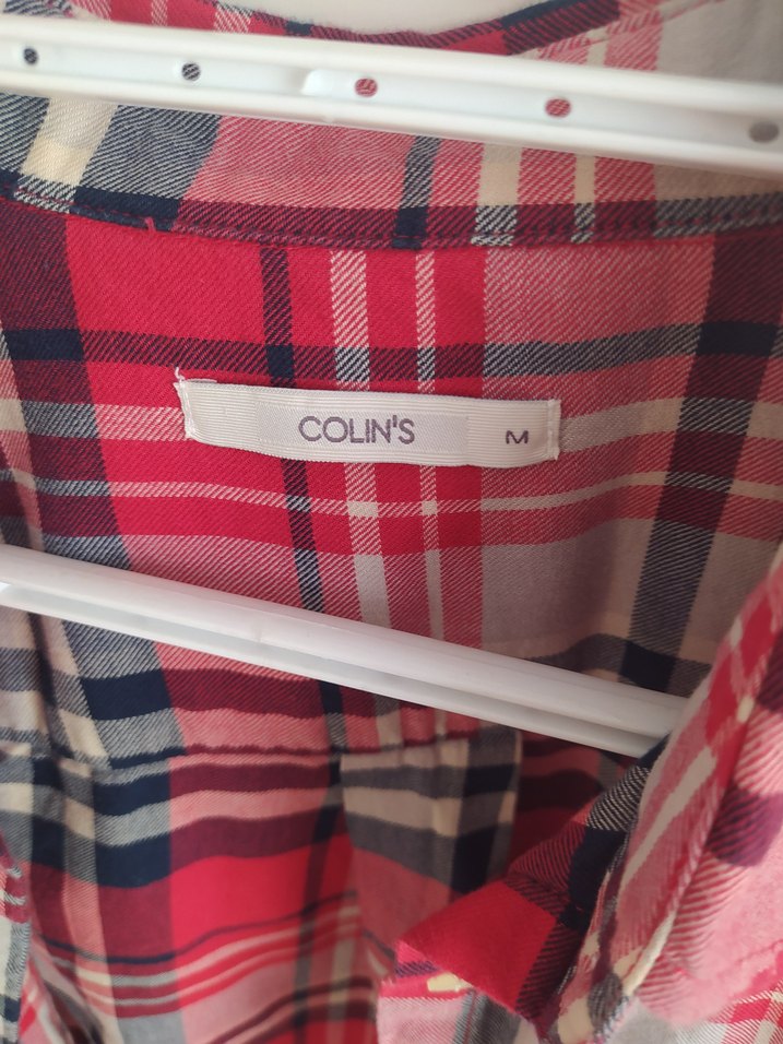 Düğmeli  Kareli Kadın Gömlek - Görsel 2