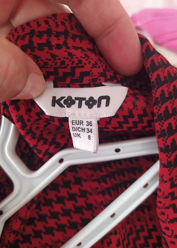 36 Beden kırmızı Renk Uzun Kollu Kırmızı Nakışlı Bohem Kadın gömlek