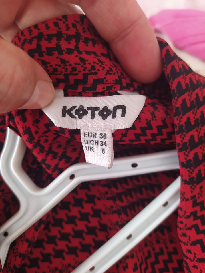 Uzun Kollu Kırmızı Nakışlı Bohem Kadın gömlek - Görsel 4