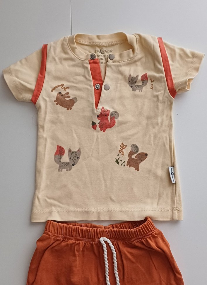 Bebek Erkek Kısa Kollu pamuklu Takım - Görsel 3