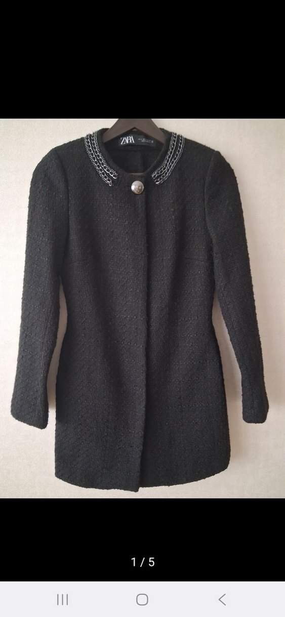 Düğmeli Siyah Midi Kadın  Kaban - Görsel 2