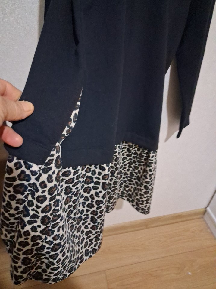 Leopar Desenli Fırfırlı Mini Kadın Tunik - Görsel 3