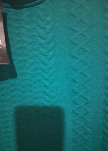 Kadın Yeşil Triko Boğazlı Midi Elbise - Görsel 6