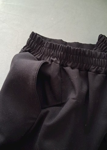 siyah kadın uzun krep pantolon - Görsel 3