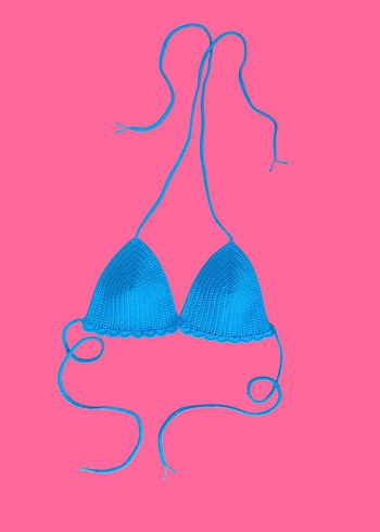 Mavi Pop Kültür Kadın Bikini Üstü
