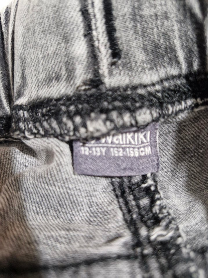 Gri Batik Desenli Erkek Denim Şort - Görsel 5