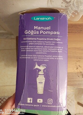  Beden Lansinoh Manuel Göğüs pompası 