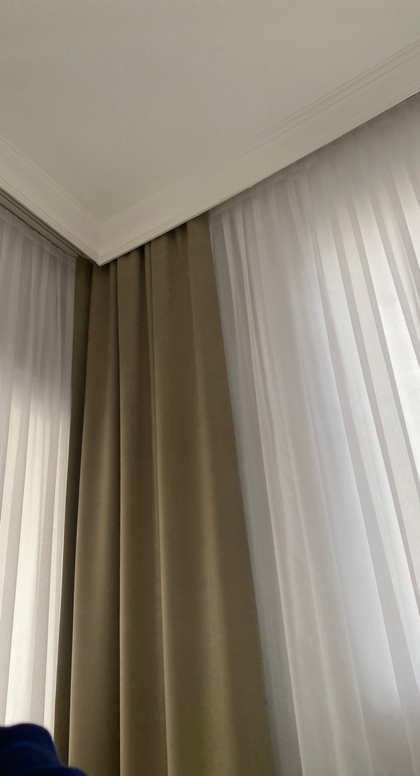 Bej Modern Klasik Düz Perde 4 adet 120x260 - Görsel 3