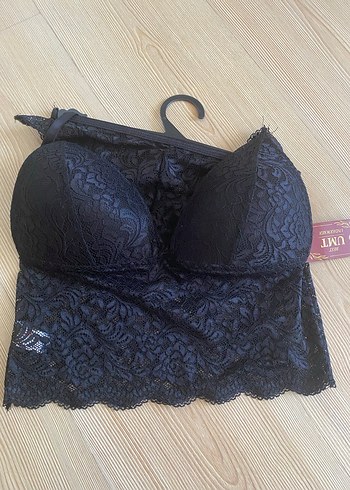 Bordo Dantel Bohem Mini Sütyen - Görsel 5