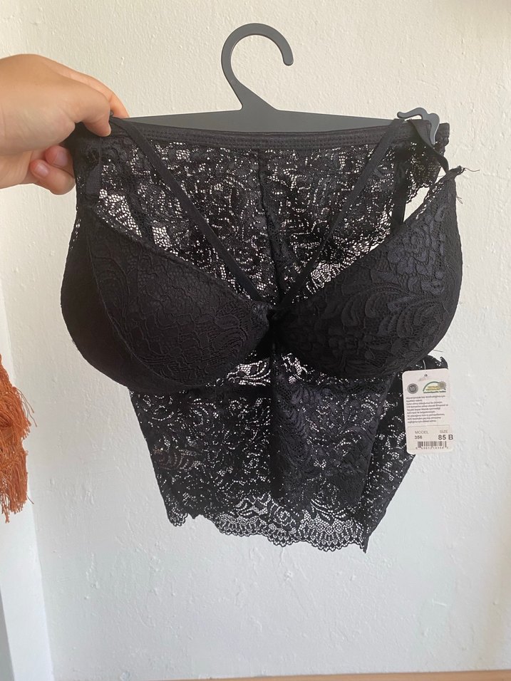 Bordo Dantel Bohem Mini Sütyen - Görsel 4