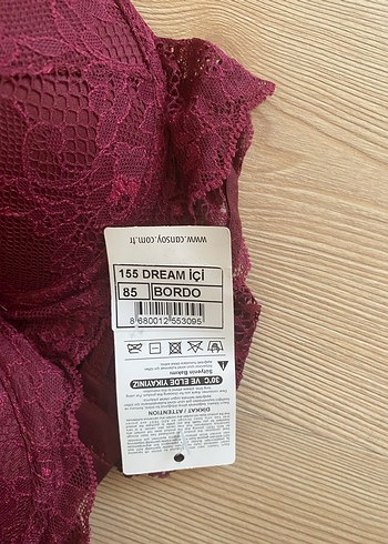 Kırmızı Dantel Bohem Mini Sütyen- 2 Takım - Görsel 5