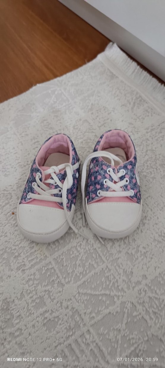 Kız Çocuk Renkli Baskılı bebek panduf - Görsel 2