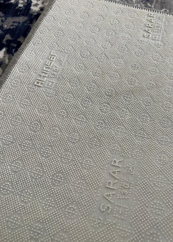  Beden gri Renk 2 Adet Gri soyut desenli sarar halı 120 x 400 cm