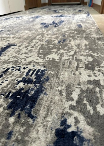 Sarar 2 Adet Gri soyut desenli sarar halı 120 x 400 cm