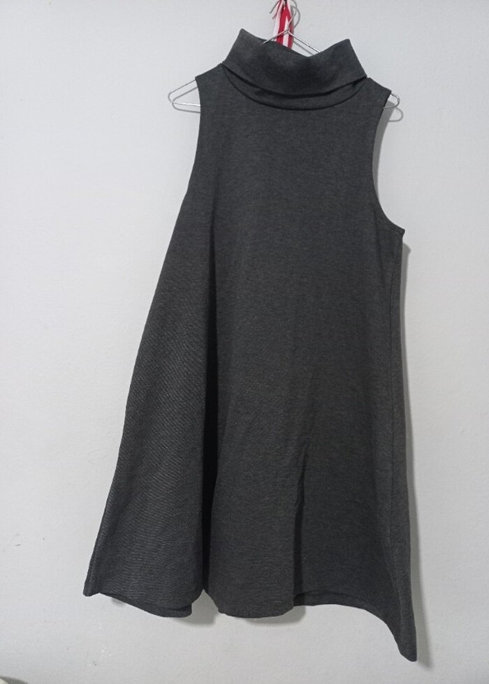 kalın kumaş çan elbise - Görsel 3