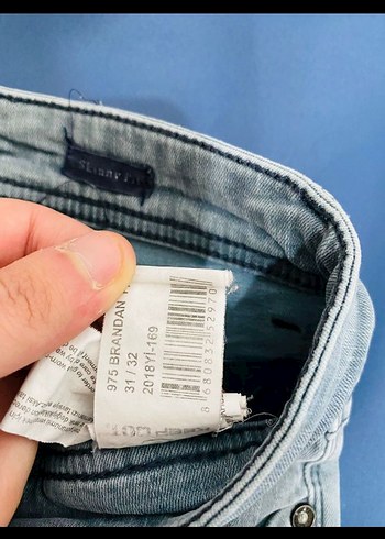 Gri  Erkek Kot Pantolon - Görsel 6