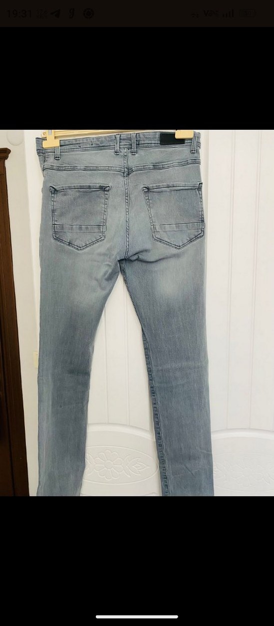 Gri  Erkek Kot Pantolon - Görsel 2