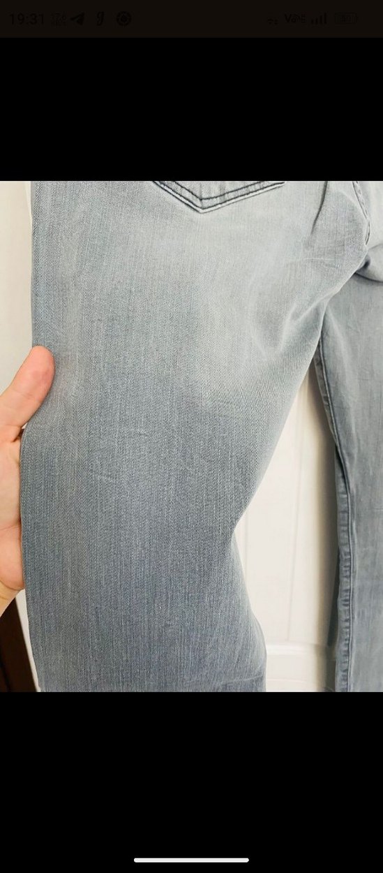 Gri  Erkek Kot Pantolon - Görsel 3