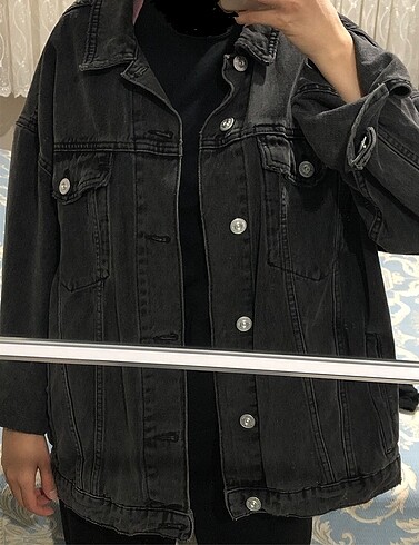 Antrasit oversize kot ceket