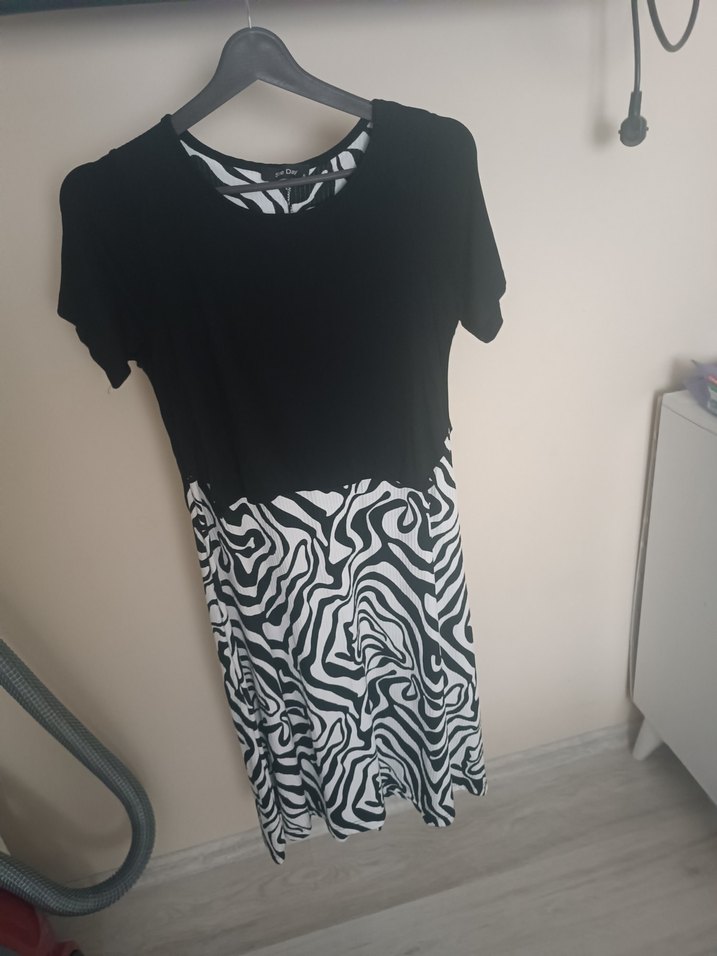 Zebra Desenli  ara boy elbise - Görsel 2