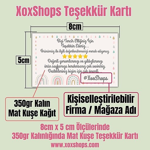 Teşekkür Kartı Sticker