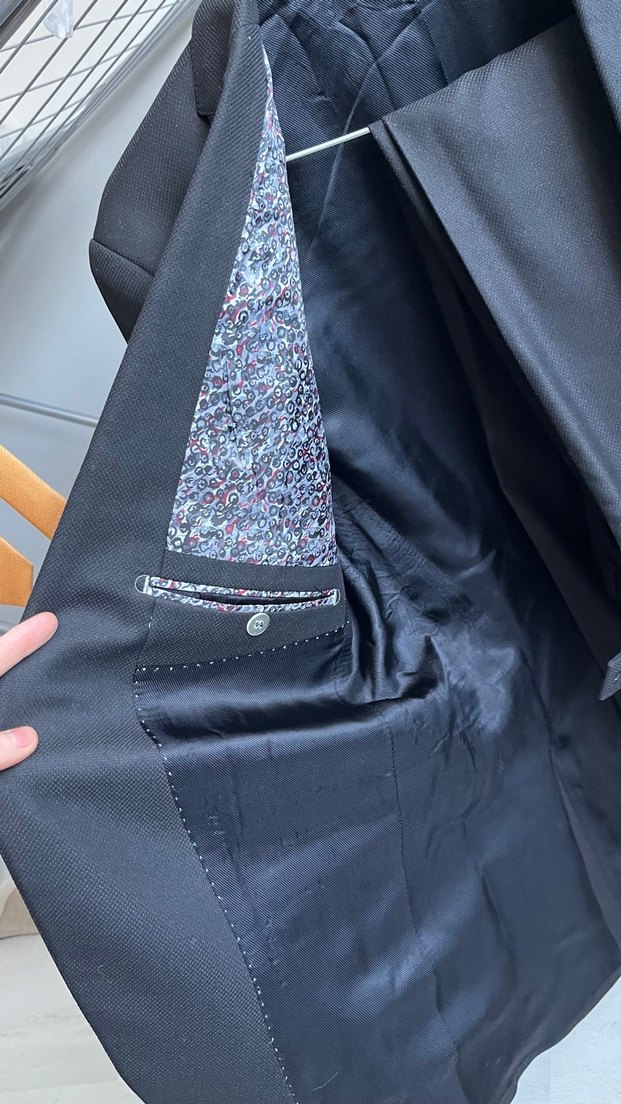 Erkek Siyah Regular Fit Takım Elbise Ceket - Görsel 5